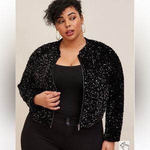 Torrid Sequin Crop Jacket